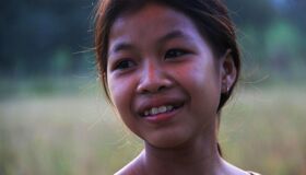 Laos Local Girl in the rural area